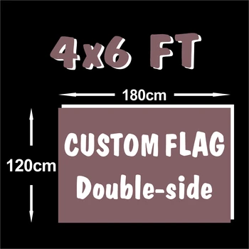 Steagul personalizat 4x6FT Laterale Duble de Poliester Pavilion toate logo-toate de culoare royal pavilion Alb Cu Maneca Metal Gromets 120*180 cm