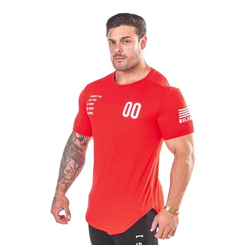 2019 Nou Simplu Îmbrăcăminte de fitness tricou barbati O-neck t-shirt bumbac culturism tricouri topuri săli de sport tricou Homme