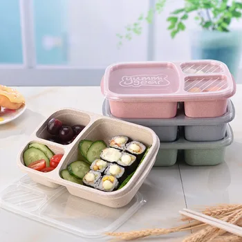 Separat cutie de prânz Portabil Cutie Bento Lunchbox Etanșe Container pentru Alimente cuptor cu Microunde, Vesela pentru Studenți
