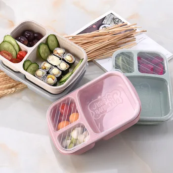 Separat cutie de prânz Portabil Cutie Bento Lunchbox Etanșe Container pentru Alimente cuptor cu Microunde, Vesela pentru Studenți