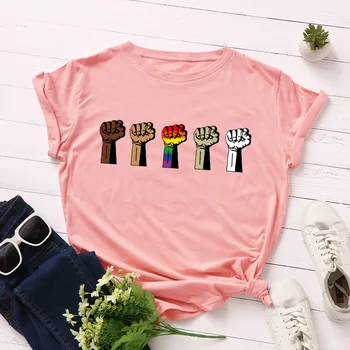 S-5XL Pumnul de Imprimare Bumbac , Tricouri Femei, Plus Dimensiune T-Shirt, O-Neck Short Sleeve Top de Vara Tricou Femei Tricou Tricouri Femei