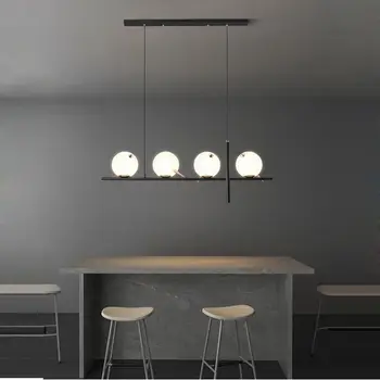 LED Postmodern Fier de Sticlă Alb-Negru Lampă cu LED-uri de Lumină LED.Pandantiv Lumini.Lampă De Pandantiv.Pandantiv lumina Pentru Sufragerie