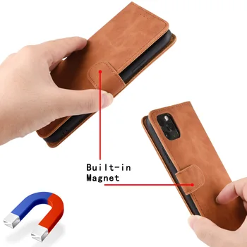 Buna Tactil Ultra-subțire de Piele PU se Potrivesc Pentru Xiaomi Poco X3 NFC, rezistent la Șocuri Acoperă Cu Sloturi pentru Carduri Magnetice Caz Telefon Accesorii