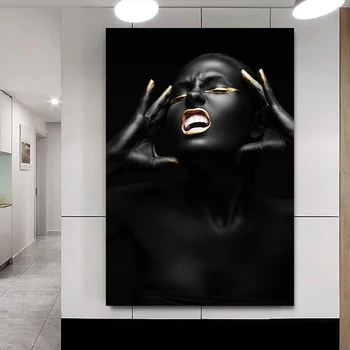 Conisi Negru Din Africa Nordică, Femei Goale De Arta De Perete Panza Pictura Fata Sexy Imprimate, Poster De Perete De Arta Poze Decor Acasă