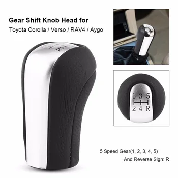 5 trepte de Viteză Auto Gear Shift Buton de Schimbător Stick Cap Pentru Toyota Corolla/Verso/RAV4/Aygo Negru Manual de Auto-styling