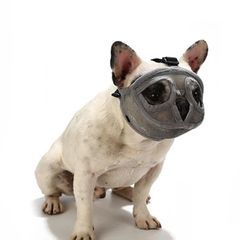 Bot Scurt Câine De Companie Botnițe Confortabil Reglabil Plasă De Bulldog Francez Pug Gura Bot Masca De Formare De Câine Latră Dispozitiv De Control