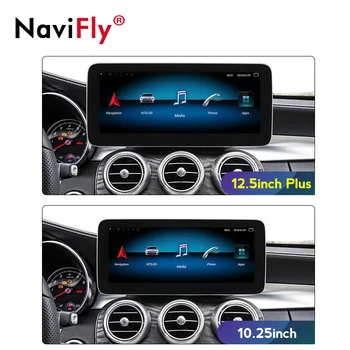NaviFly Android 10.0 1920X720HD Radio Auto Multimedia Player Video pentru Mercedes Benz C Class W205 C180 C200 C220 C300 C350