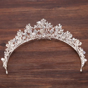 Coroana De Mireasă Nunta Bal Tiara Bijuterii Mireasa Frunze Stras Accesorii De Par