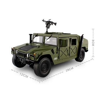 Aliaj turnat sub presiune Pentru Hummer Tactice Vehicul jucărie 1:18 Militare Blindate Masina de turnat sub presiune, Model cu 5 Usi Hobby Jucarii Pentru Copii Ziua de nastere