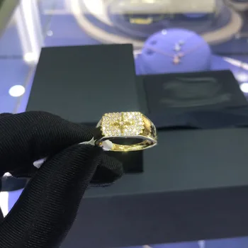 UMGODLY Unisex Cupru, Aur Galben Culoare Meteorit Stele Deget Inelul Micro Cubic Zirconia pentru Femei Barbati Moda Bijuterii