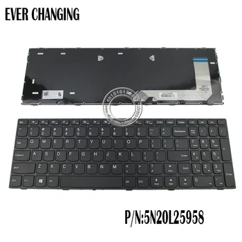 Nou pentru lenovo ideaPad 110-15ISK engleză NE-tastatura laptop Nu cu iluminare din spate cu cadru negru P/N:5N20L25958 V6386A-NE