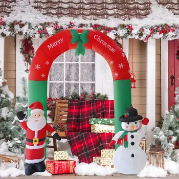 Craciun Gonflabil Arc Moș Crăciun, om de Zăpadă de Crăciun în aer Liber Ornamente Acasă Magazin de Decor pentru Crăciun Petrecere de Nunta, Arcada de Anul Nou