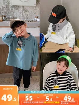 Bumbac Baieti Tricou Polo T-shirt 2020 Nou Brand de Moda Camasa Stil coreean Big Boy Baby Boy pentru Copii Îmbrăcăminte