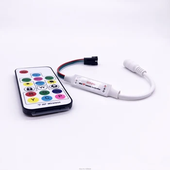 RF Wireless Mini Controler Este Folosit În WS2812BGS1903SM16703WS2811SK6812 Benzi cu Led-uri Pixel Lampa RGB DC5V DC12V DC24V14key17key