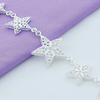 Noua Moda 925 Bijuterii Stele Bratari Pentru Femei de Ziua Îndrăgostiților Cadouri Bijuterii Placate cu Argint