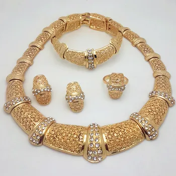 Dubai Aur-culoare set de bijuterii romantic lungă perioadă de design vestimentar de Înaltă calitate de moda de nuntă în Nigeria Africa de margele bijuterii set
