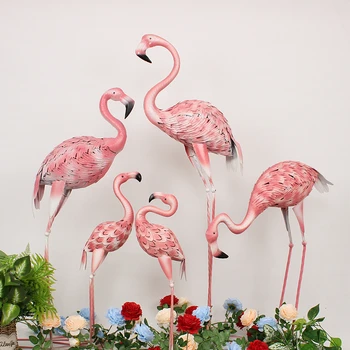 Sen Familie Prop Fier De Artă Flamingo Ornament Vila Curte Terasa Grădinărit Ornament De Piață A Afișa Fereastra De Ornament