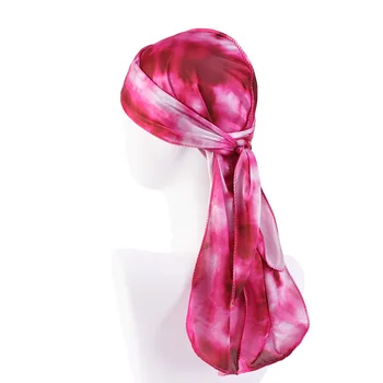 Noi cravată-vopsite Gros de Mătase Durag Florale Imprimare Durags Bandane pentru Bărbați pentru Păr de Val Capac Curele Lungi Bentita Oameni de Mătase, Pălării Durag