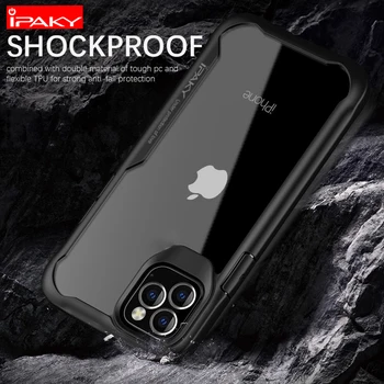 Pentru iPhone 12 Caz IPAKY 11 12 Pro Mini Caz Silicon Acrilic Hibrid rezistent la Șocuri Transparent Caz pentru iPhone 11 12 Pro Max Cazul