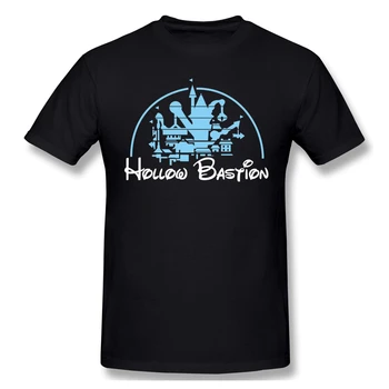 T-Shirt pentru Bărbați Arhitectura Unui Bastion din Bumbac Tricouri Crewneck Kingdom Hearts ARPG Tricou Maneca Scurta 6XL