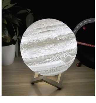 Imprimare 3D Jupiter Lampa Moon Light Star 16 Culori de la Distanță Contorl Reîncărcabilă Dormitor Decor Lumini de Noapte Copil cadouri Colorate