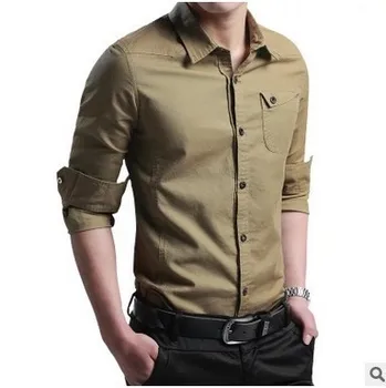 Barbati Tricou 2020 Primăvară Nouă Bărbați de Modă de Culoare Solidă Slim Fit Dress Shirt Business Casual cu mâneci Lungi Tricou Brand Camisa Masculina