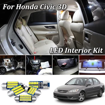 Canbus led-uri Auto lumina de interior Kit Pentru Honda Civic 2001-2005 3D Sedan Coupe Hatchback led interior Hartă Cupola de lumină de inmatriculare