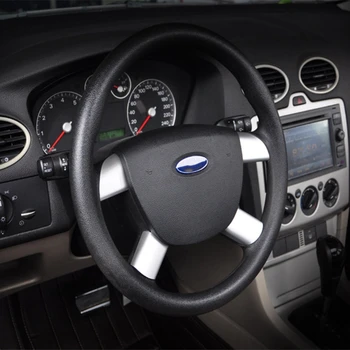 Noi, de Înaltă Calitate 4 Pc-uri Auto Volan Capac din Oțel Inoxidabil Pentru Ford Focus 2 MK2 2005-2013 Accesorii de Interior qiang