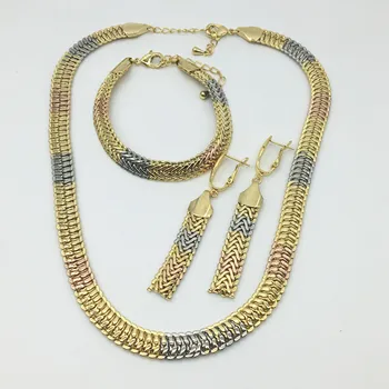 FIERBINTE set de bijuterii de Moda Nigeria Dubai aur-de culoare din Africa de șirag de mărgele de nunta bijuterii set de bijuterii africane margele seturi de bijuterii