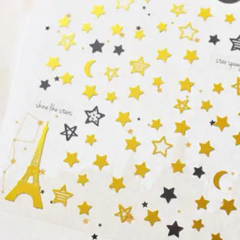 15 buc/lot Nou de aur Aurire stil Star autocolante DIY multifuncțional etichete autocolante en-gros