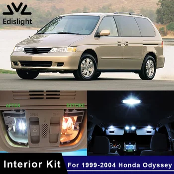 Edislight 13Pcs Gheață Alb Albastru Lampă cu LED-uri Becuri de Mașină Pachet de Interior Kit Pentru 1999-2004 Honda Odyssey Harta Dom Portbagaj Lumina Placa