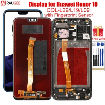 Display LCD pentru Huawei Honor 10 Lcd cu Rama Senzor de Amprentă digitală de Înlocuire Ecran de Onoare 10 Honor10 COL-L29/L19/L09 Ecran