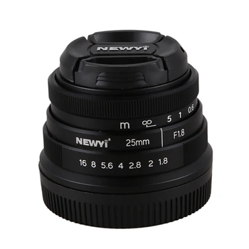 NEWYI 25mm F/1.8 Focalizare Manuală Prim Obiectiv pentru Panasonic, Olympus Micro-M4/3 Camera
