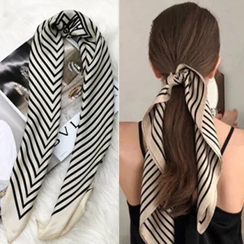 De Vânzare la cald 2020 Feminin Gât Eșarfă de Mătase Pătrat de Păr Esarfe Fular Cap de Brand Șaluri Și Împachetări Cravată Bandană 70*70cm Hijab