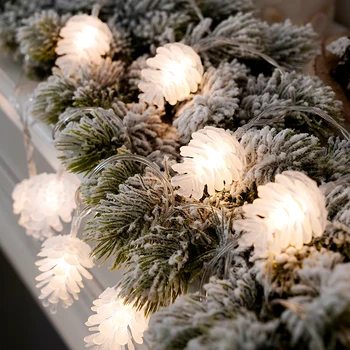 De crăciun, Conuri de Pin LED Șir de Lumini cu Baterii lanterne de Interior de Exterior Decor Pentru Petrecerea de Nunta Garden Home