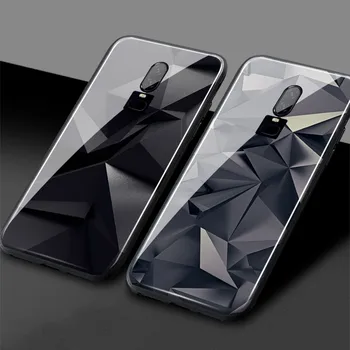De lux abstract grafit cristal de Lux cu Un Plus de 1+6T Silicon Moale Sticlă Călită Telefon Caz Acoperire Pentru OnePlus 6 6T 7T 7 8 Pro
