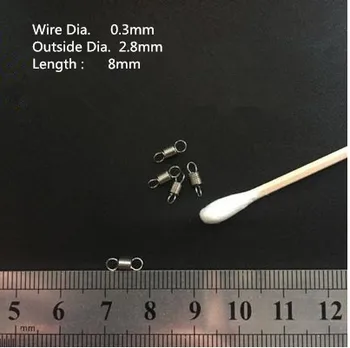 10buc/lot 304 din oțel inoxidabil tensiune tensiunea arcului cu cârlig de sârmă de arc Dia. 0.3 Afara Dia. 2.8-5mm Lungime 8-50mm