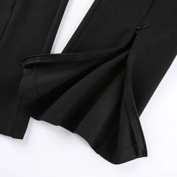European Stil American 2020 Toamna Noi Caracteristici Pantaloni Slit Cu Fermoar Subțire De Înaltă Talie Micro-Lax Pantaloni Casual Pantaloni Femei