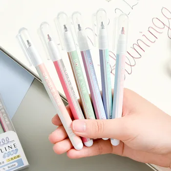 Morandi Linie Dublă Clored Cerneală Pigment Linie De Artă Markeri Pix Gel Ink Pen Set Desen Scrisul Papetărie Set Rechizite De Birou