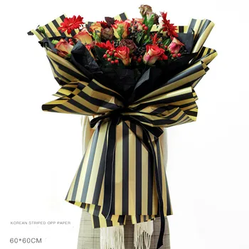 Noi Sosiri 10seets Moda coreeană Dungă OPP Ambalare Buchet de Flori de Hârtie de Ambalaj Cadou DIY Impermeabil Florar Materiale