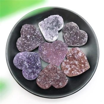 1 BUC Naturale în formă de Inimă Prime Ametist Cristal de Cuarț Cluster de Vindecare Specimen Calitate de Cristal Pietre Naturale și Minerale