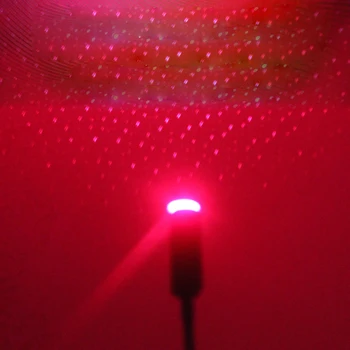 2 buc Mini LED RGB Acoperiș Masina Stele, Noapte, Lumini Ambientale, Proiector Lumina Star Lampa Decor Interior Atmosferă de Lumină