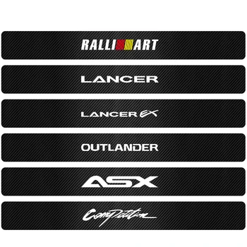 4buc Set Masina Pragului de Ușă Protector Autocolante Pentru Mitsubishi Ralliart asx lancer, outlander, pajero styling Accesorii