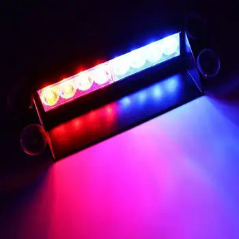 Car LED Lumina 8LED ventuza Strobe Lumini de Poliție DC12V Auto Fata si Spate Echipamentul de Avertizare Intermitent Lopata Lumina