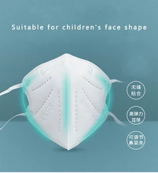 Ce masca ffp2 5 Straturi KN95 Masca Pentru 5-15 Copii în Vârstă de Copil Copilul Praf KN95 filtru FFP2 proteja Masca de Fata Băieți Fete CE aparat de Respirat