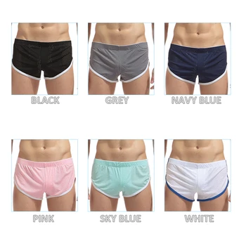 Lenjerie pentru bărbați pantaloni Scurți Noi Plasă de Nailon Transparent Trunchiuri Secundare Deschide Respirabil Acasă Boxeri