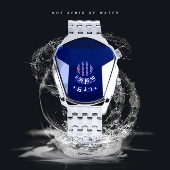 Diamant Stil Cuarț Ceas rezistent la apa de Moda Bandă de Oțel Cuarț Ceas pentru Bărbați Femei B2Cshop