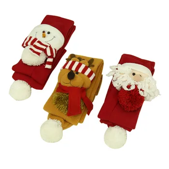 Noi de Craciun eșarfe Moș Crăciun, oameni de Zăpadă și Ursul Soft Wrap Eșarfe Cald Iarna Marame Consumabile Crăciun cadou pentru prieteni
