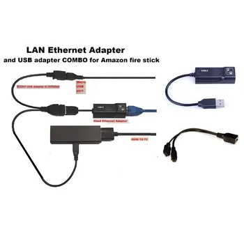Noi LAN Ethernet Adaptor pentru AMAZON FOC TV 3 sau STICK GEN 2 sau 2 OPRI Tamponare