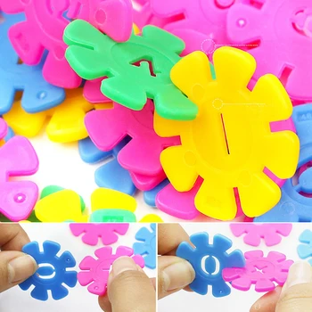 Educație Timpurie Pentru Copii Puzzle Jucării Grădiniță Fulg De Nea Din Plastic De Interconectare Blocuri De Construcție Și De Construcție Jucarii Cadou